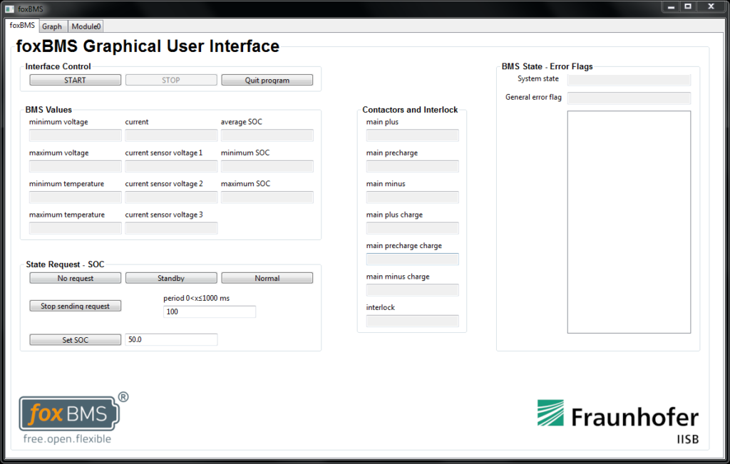 foxBMS Graphical User Interface